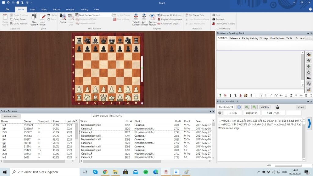 ARENA CHESS GUI - ANALYZING GAMES, AUTOMATIC ANALYSIS 